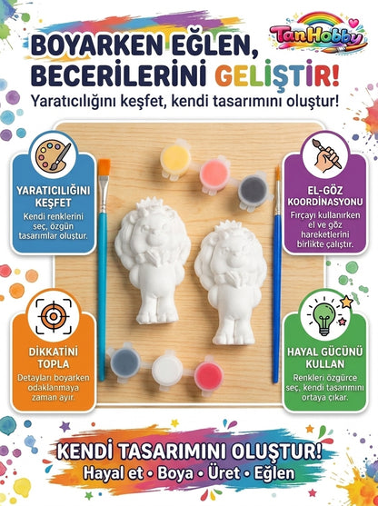 TanHobby 2'li Aslan Taş Tozu Boyama Seti