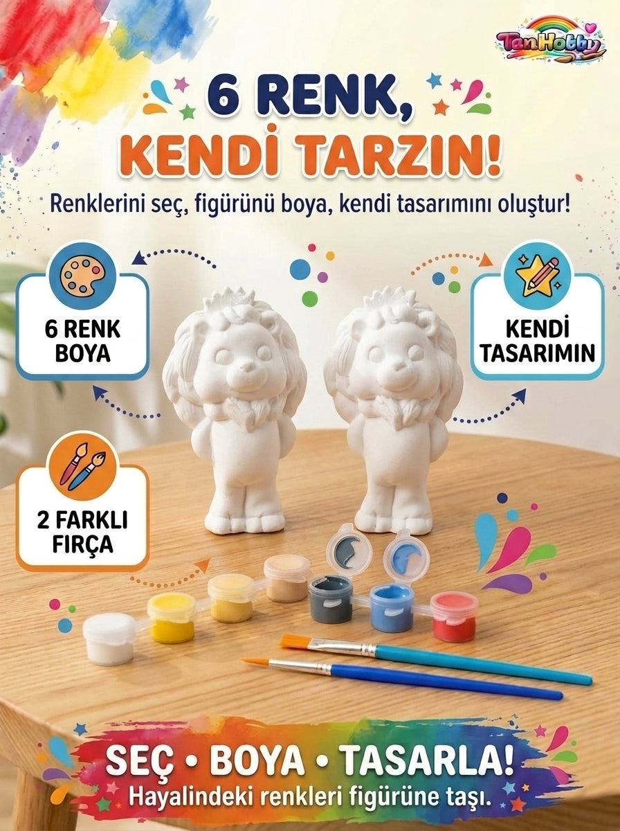 TanHobby 2'li Aslan Taş Tozu Boyama Seti