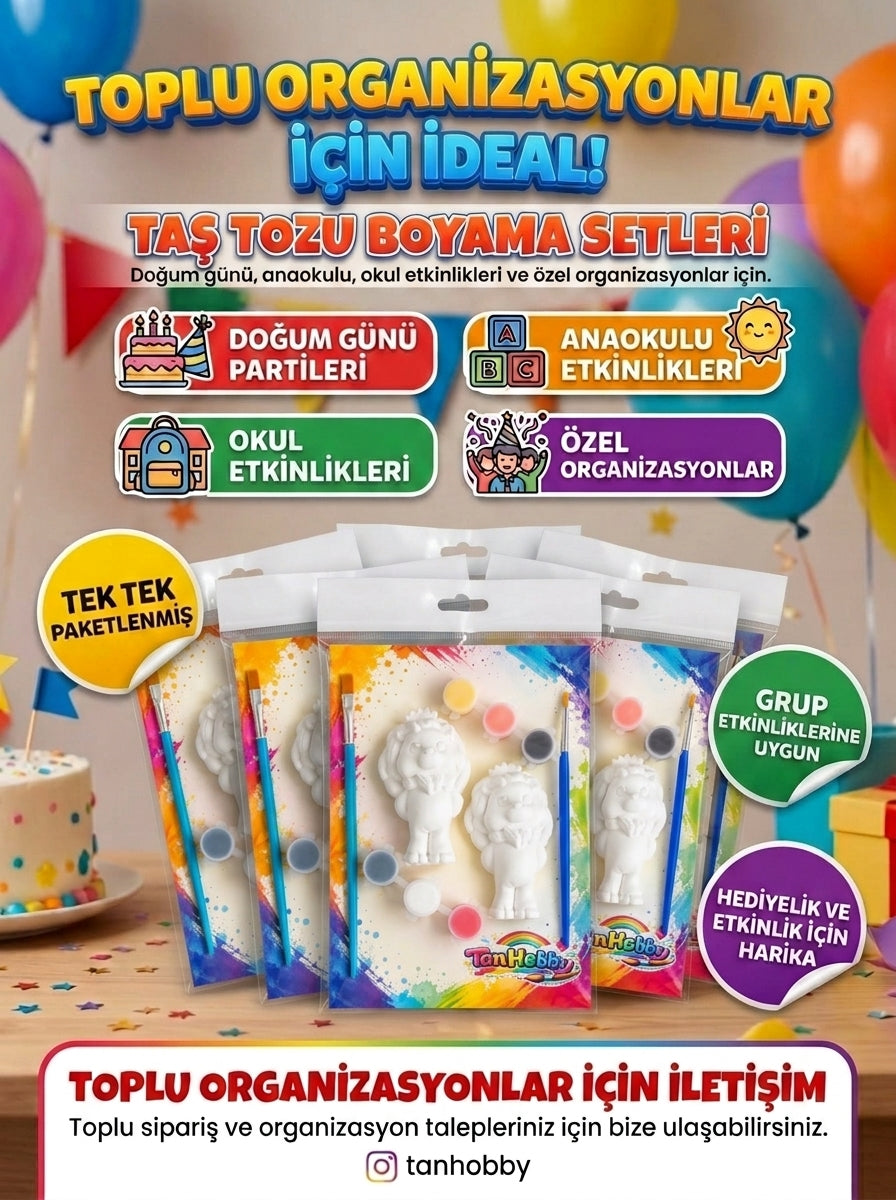 TanHobby 2'li Aslan Taş Tozu Boyama Seti