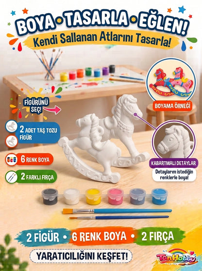 TanHobby 2'li Sallanan At Taş Tozu Boyama Seti