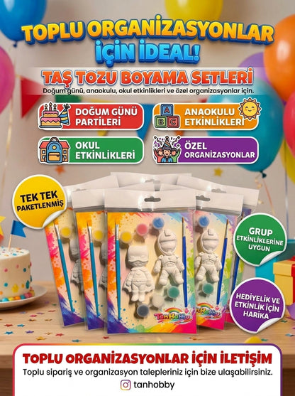 TanHobby 2'li Süper Kahramanlar Taş Tozu Boyama Seti – Macera Serisi