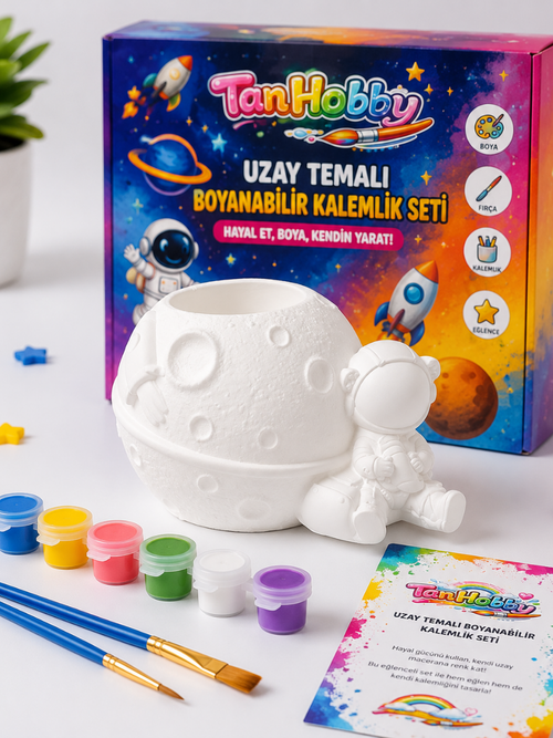 Uzay Temalı Kalemlik Boyama Seti